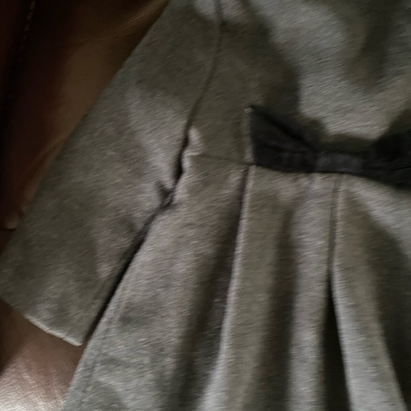 Rothschild Gray Faux Wool Black Velvet Trim Back Bow Adorable Peacoat 2T - Picture 14 of 16